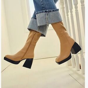 Jeffrey Campbell Daphne Second Skin Platform Boots